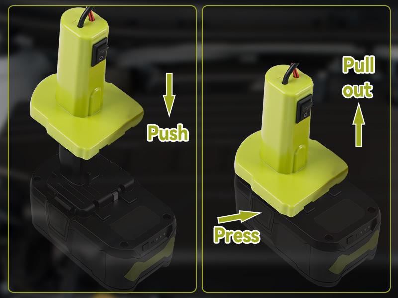 Jumper Cables Adapter Compatible with Ryobi 18V Battery, 12AWG 5.9FT Portable Battery Jump Starter Automotive Booster Cables Power for Car Jump Starting Using Tool