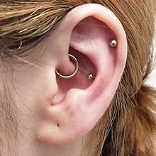 MILACOLATO Cartilage Earring 11count 16G 18G Stainless Steel Cartilage Earrings Stud Hoops Conch Forward Helix Earrings Tragus Daith Piercing CZ Barbell Stud Cartilage Piercing Jewelry for Women s Studearrings