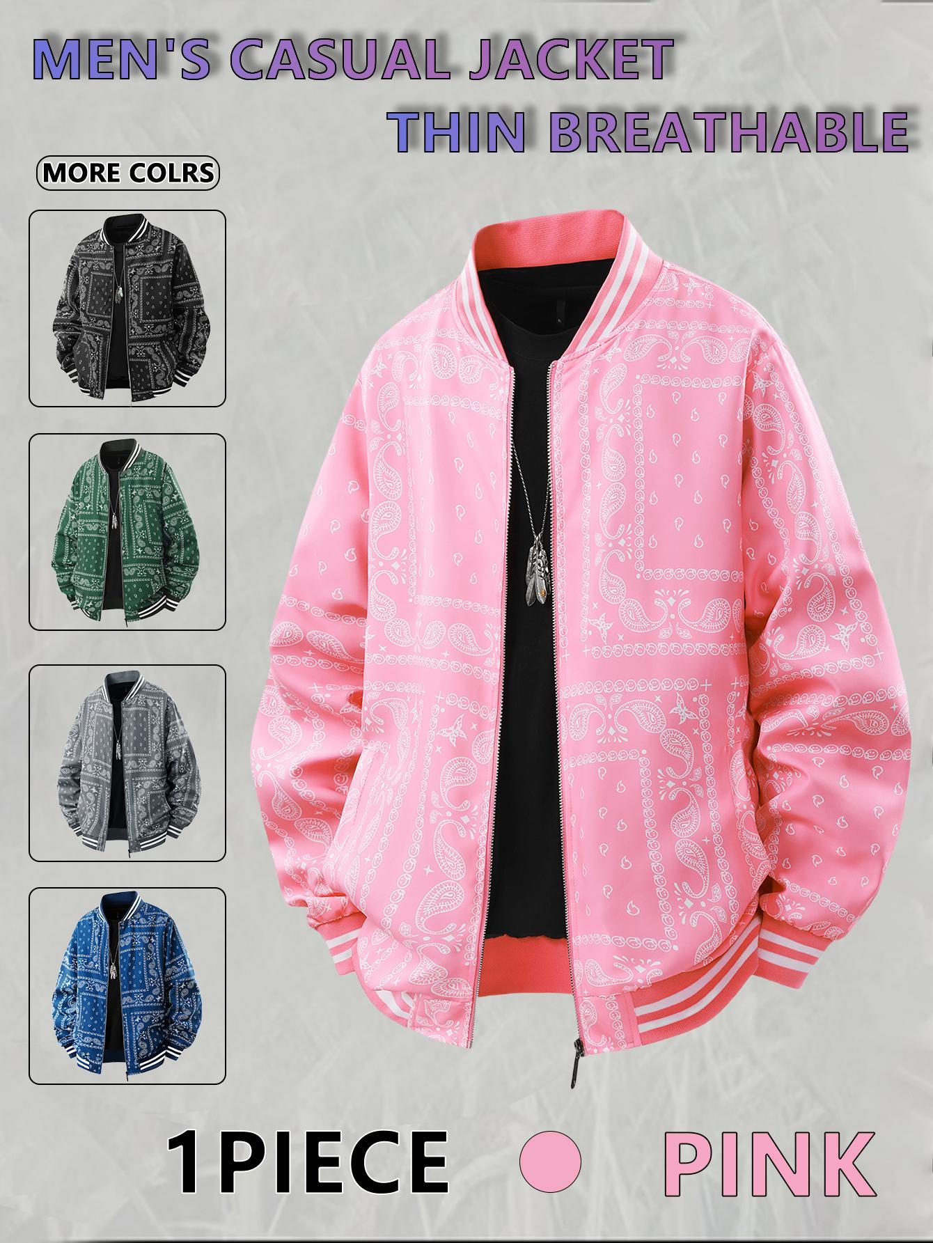 Men's Casual Cashew Flower Varsity Jacket,Vintage Lightweight Bomber Baseball collar Jackets,Classic Fabric,Mens Fashion Stylish,Men's jackets,Streetwear,Men's Clothing Men's Casual Cashew Flower Varsity Jacket,Vintage Lightweight Bomber Baseball collar Jackets,Classic Fabric,Mens Fashion Stylish,Men's jackets,Streetwear,Men's Clothing