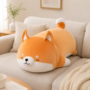 Cute Corgi Shiba Inu Plush Toy, Soft Stuffed Animal Companion, Perfect Gift for Holidays, Cozy Bedside Pillow Doll, Collectible Souvenir