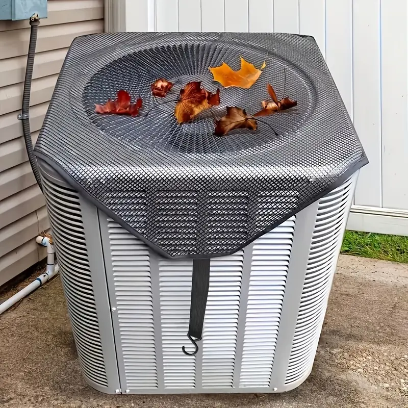 Outdoor Air Conditioner Cover, 1 Count Easy Installation Durable Waterproof Dustproof Design Air Conditioner Protector, Household Dustproof Cover for Air Conditioner, Household Items, Air Conditioning Cover, Water Resistant Cover, Dustproof Design Covers