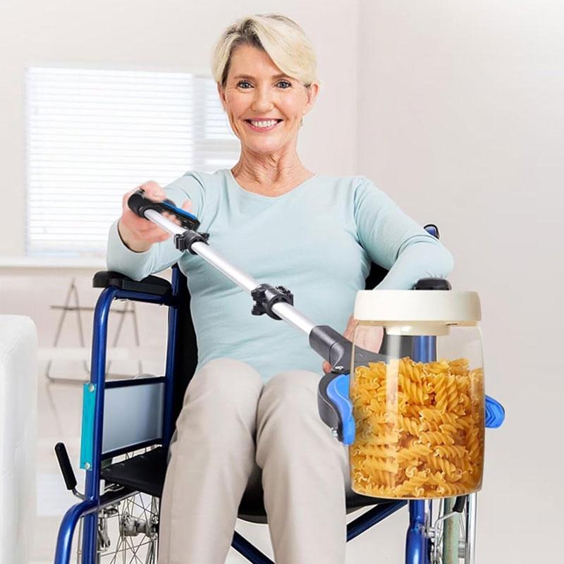 Lightweight Grabber Pickup Tool, Anti-slip Rotating Jaw & Magnets Grabber, Wide Claw Opening Trash Picker, Long Arm Extension Grabbers for Seniors