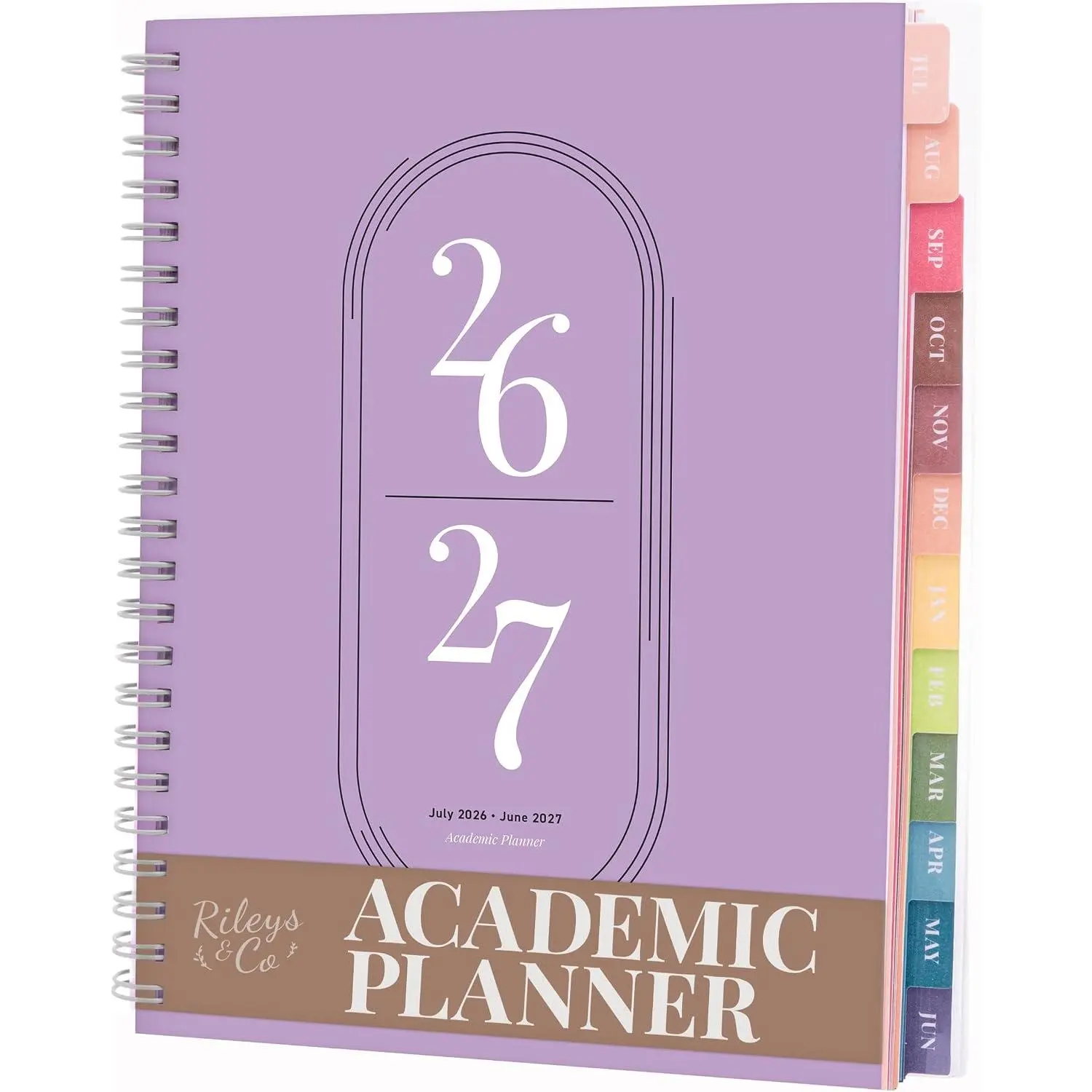 Academic Planner 2026-2027, Daily, Weekly  Monthly Planner, July 2026 - June 2027, Student Notes Pages, -Wire Binding, Weekly Agenda for School  Work (8 x 6-Inches, Lilac)