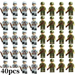 Military building block scene compatible minifigure set, realistic US military soldiers. Fits all types of Lego-style building block scenes, can be used as desktop ornaments, top choice gifts for birthdays and Christmas