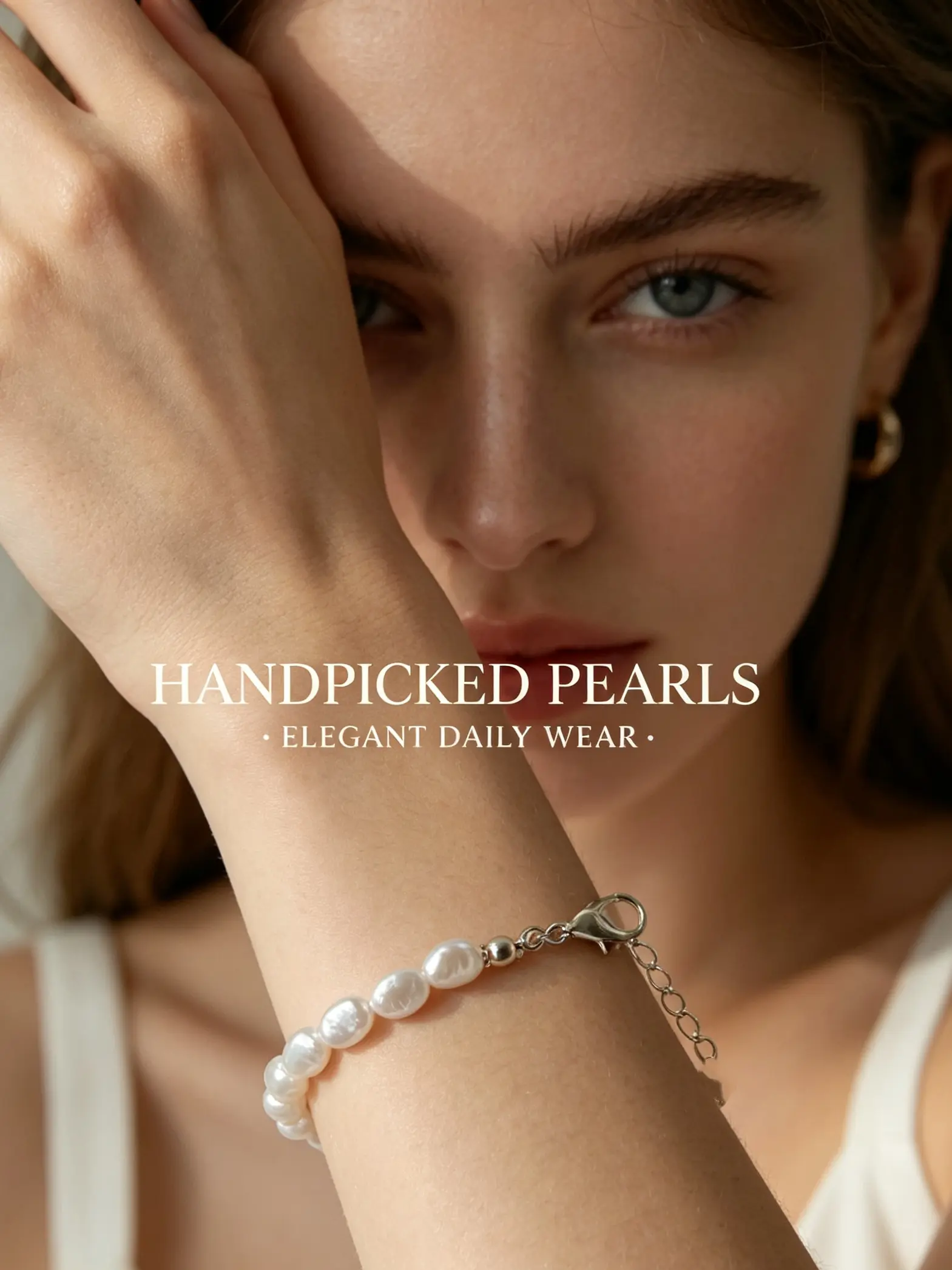 2Pcs Baroque Pearl Bracelet Set For Women Dainty Irregular Pearl Beaded Bracelets Adjustable Silver Extension Chain Trendy Stackable Jewelry Gift For Her Daily Party Wear
