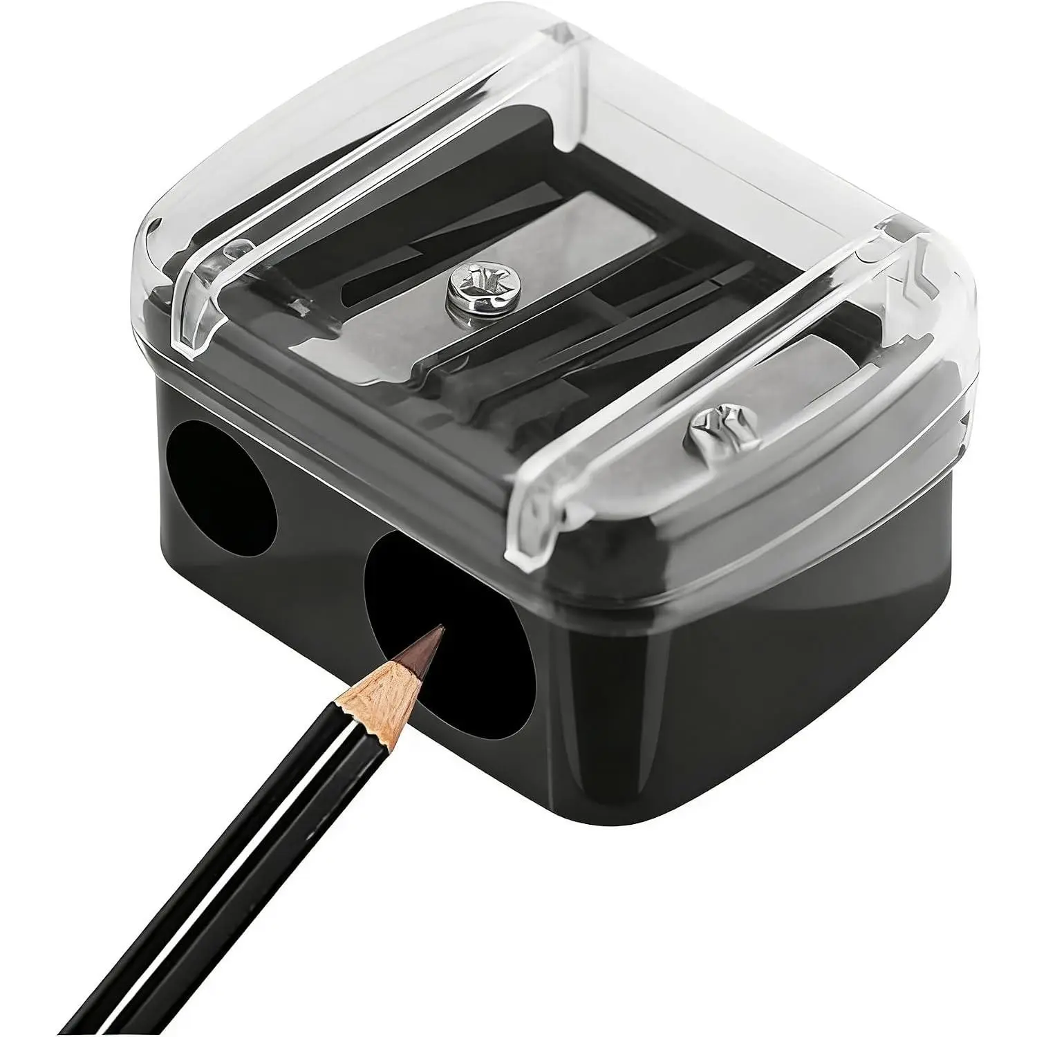 Dual Holes Eyeliner Pencil Sharpener - Portable Sharpener for Eyeliner and Makeup Cosmetic Pencils