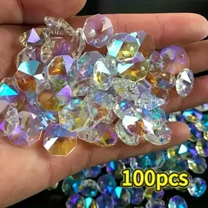 Rainbow Ab Crystal Beads for Jewelry Making, Faceted Acrylic Loose Beads, Rainbow Prism Pendant, DIY Bracelets, Necklaces, Earrings, Phone Chains