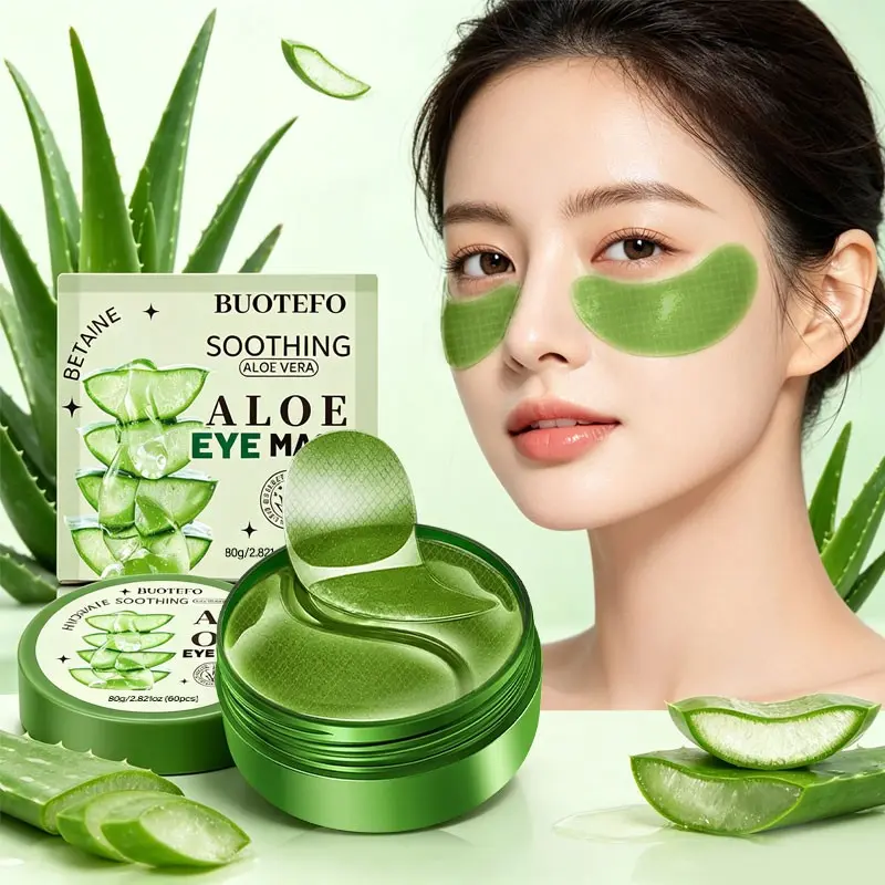 60pcs Aloe Vera and Collagen Under-Eye Serum Gel Patches, Under Eye Care Eye Treatment Mask for Dark Circles, Puffiness and Fine Lines, Hydrating Eye Treatments, Firming Eye Mask for Eye Bags, Fragrance-Free with Natural Ingredients, Gel Packaging
