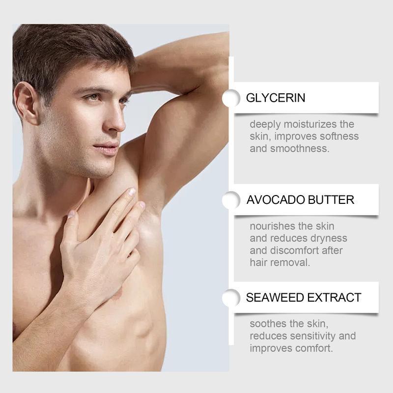 East Moon Intimate Hair Removal Cream for Men Full Body Use Gentle Effective Moisturizing Nourishing No Irritation Quick Results