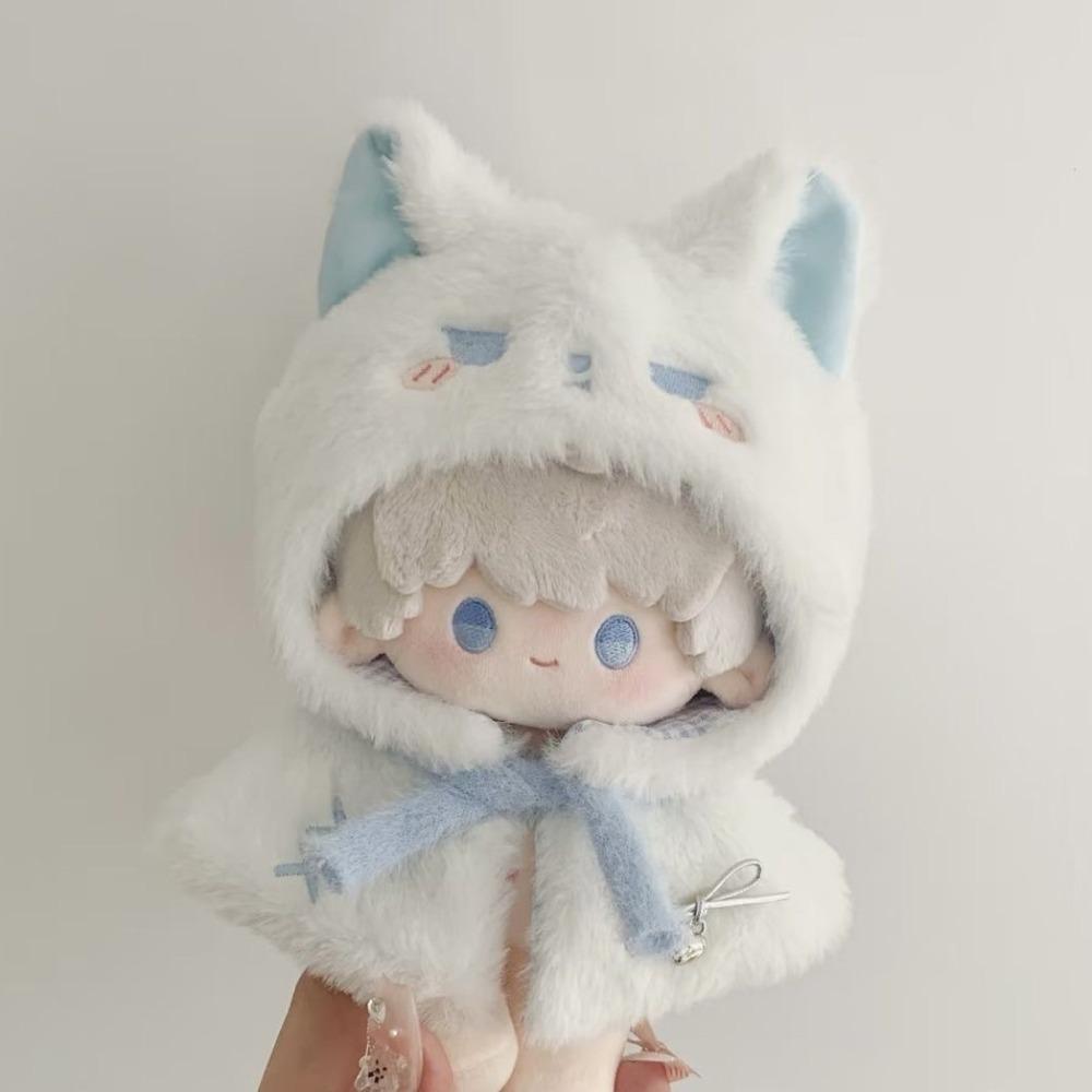 Plush Cloak 10cm Cotton Doll Clothes Suit Cute 20cm Doll Clothes Outfit Dress Up Blue Doll Clothes Set Children's Gift