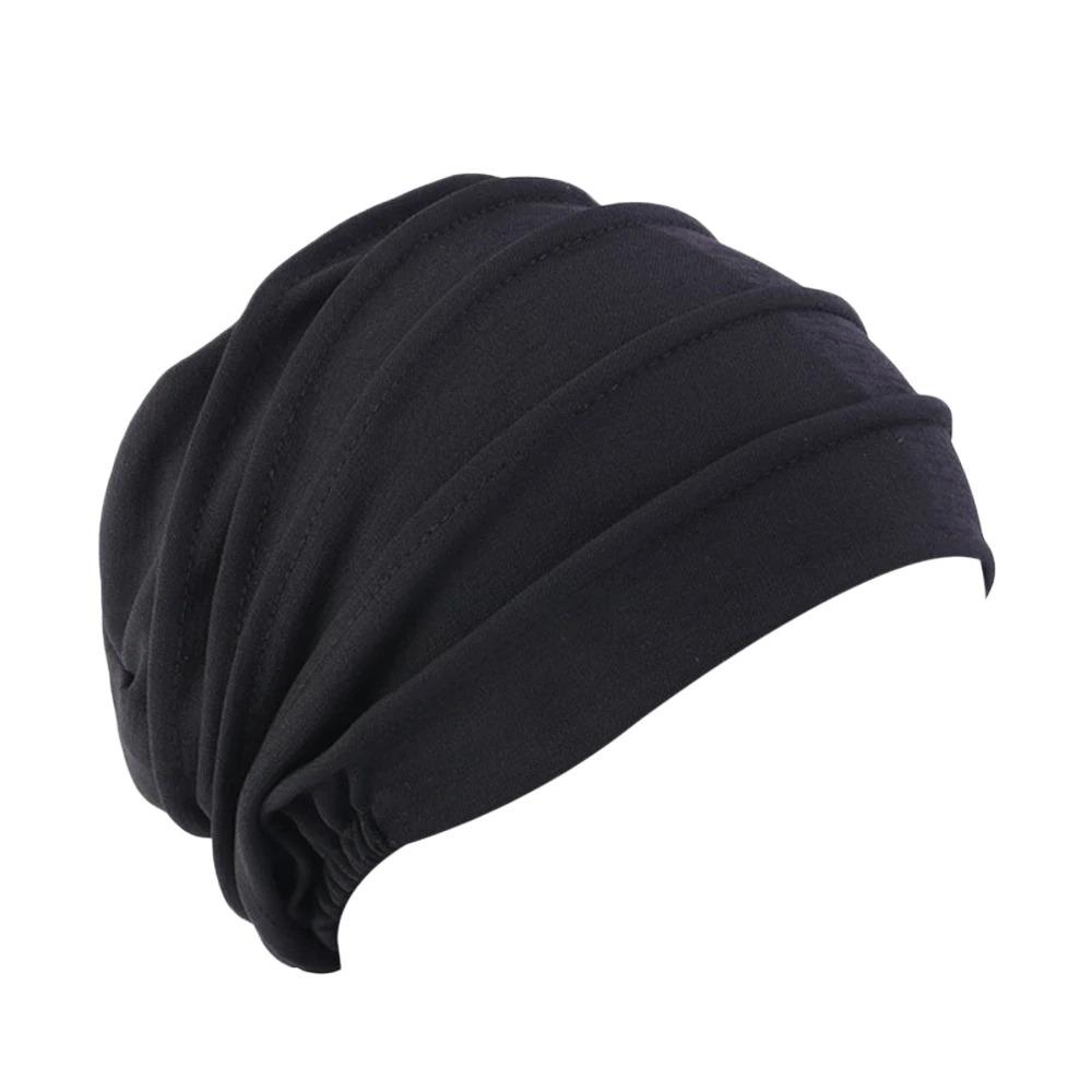 Cotton Slouch Beanie for Women Solid Color Chemo Cap Muslim Hijab Head Wrap Turban