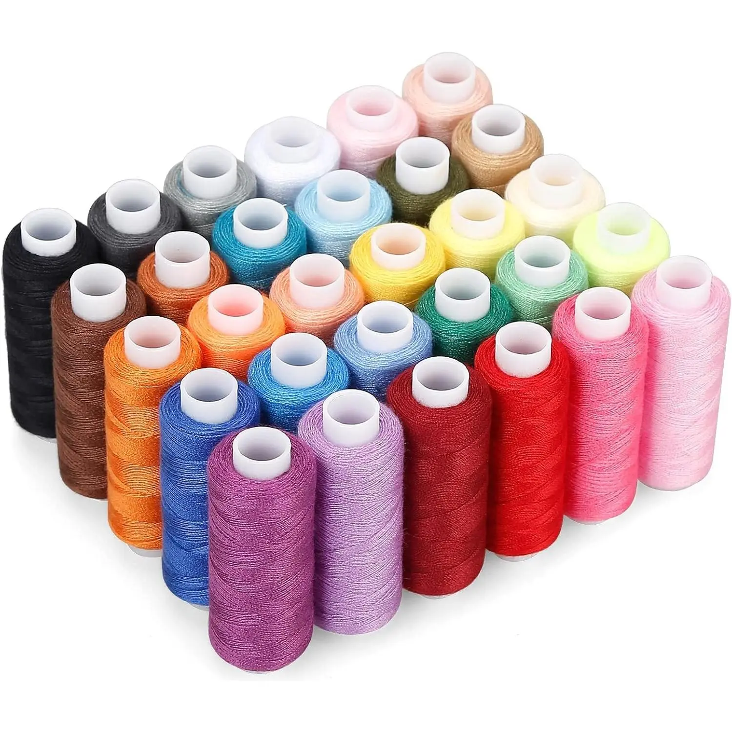 Sewing Threads Kits, 30 Colors Polyester 250 Yards Per Spools for Hand Sewing & Embroidery