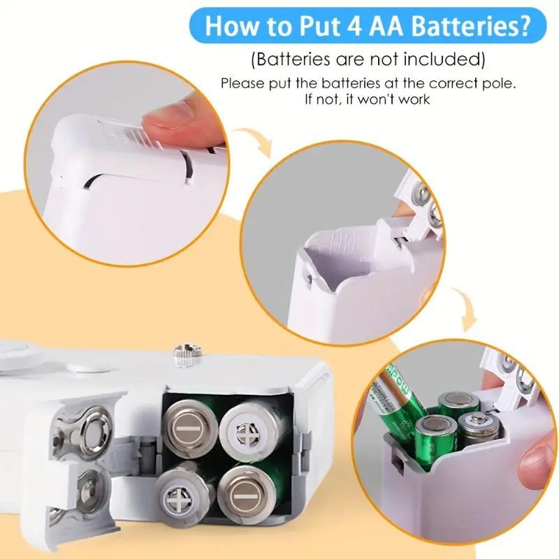 Portable Mini Handheld Electric Sewing Machine, 1 Set Practical Quick-Stitch Sewing Tool for Home Use, Sewing Supplies and Crafts, Birthday Gift Ideas and Gifts for Girlfriend (Batteries Not Included)