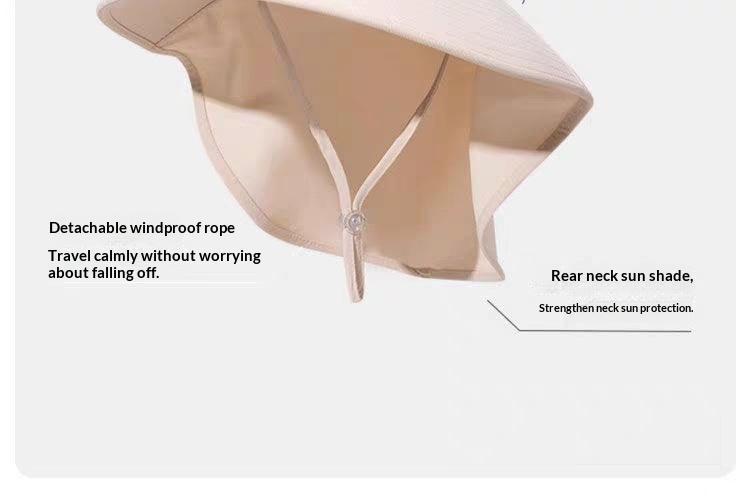 BIGWIG Women's Summer Large Sun Hat, Outdoor Hiking Fisherman's Hat, Summer Foldable Soft Hat, Wide Brim Hat, Fishing Hat, Neck Protection, Suitable for Beaches and Hiking