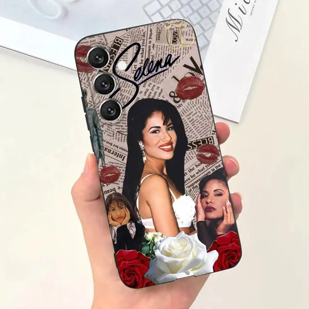 S-Selena Quintanilla Phone Case For Samsung S26,S25,S24,S23,S22,S21,A14 A15 A16 A35Ultra,Plus,Fe,,5G Black Cover