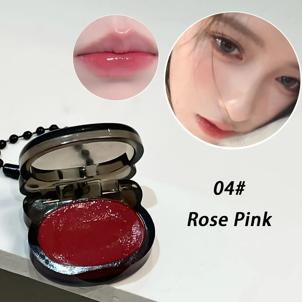 Mini Multi-Functional Lip And Cheek Cream Natural Moisturizing Nude Makeup Brightening Water Light Makeup Cream Nude Long-Lasting Portable Water Light Lip Gloss Blush Waterproof Three-Dimensional Brightening Skin Tone Primer Enhances Compl