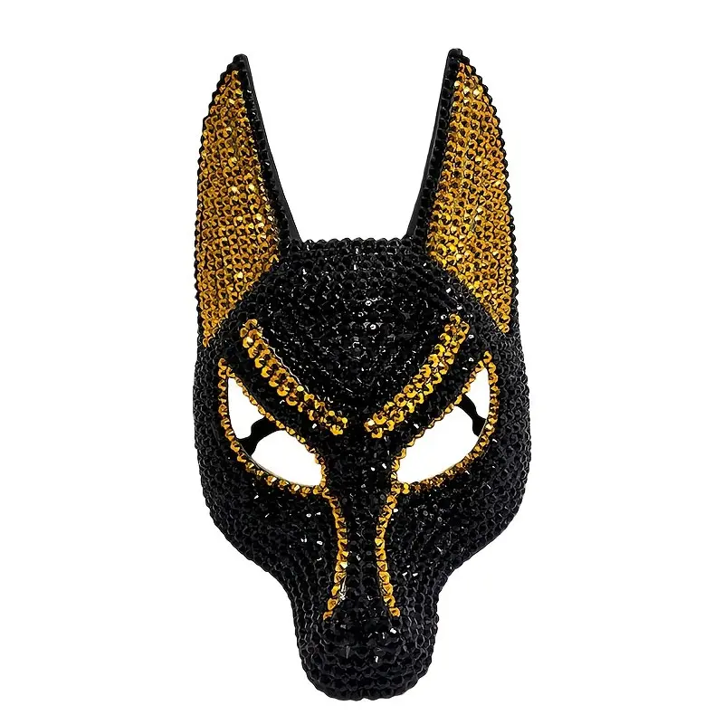 Halloween Party Masks for Men and Women, Rhinestone-Decorated Costume Accessories, Perfect for Halloween Dance Parties and Stage Performances