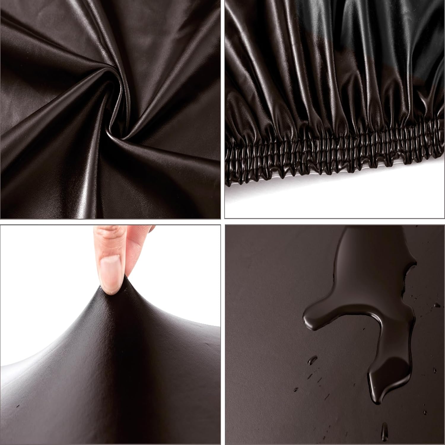 GOSTADY  Stretch Faux Leather Dining Bench Cover - Anti-Dust Waterproof Bench Slipcover Seat Cushion Protector for Bedroom, Kitchen, Hotel, Banquet