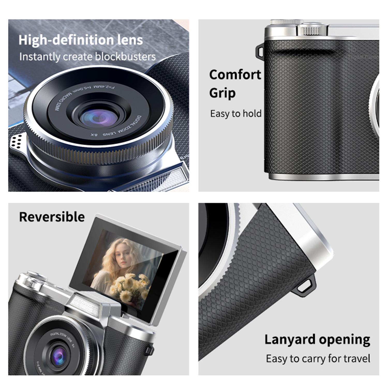 Latest with Flip Cover, Video Camera Camcorder, HD 1080P Video Recording, Simple Interface with Multiple Filters, Great Outdoor Selfie Gift, 32GB Memory Card Reader Included #GLOBAL PICKS