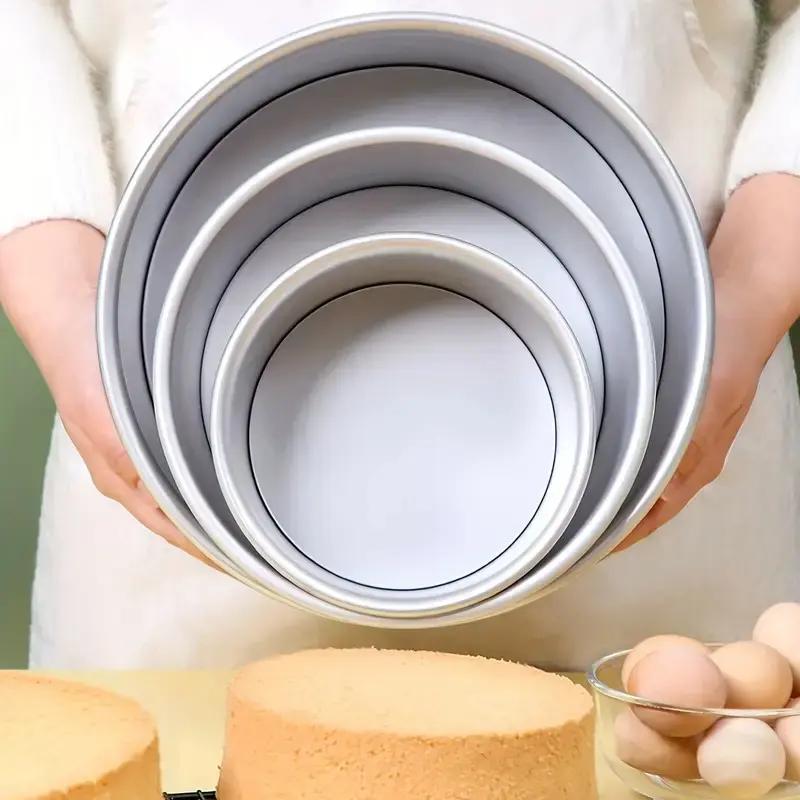4-8 Inch Detachable Cake Pans Set, Easy Release Hard Anodized Aluminum Baking Molds, Bakeware, Ideal for Daily Use, Birthday, Wedding, Party