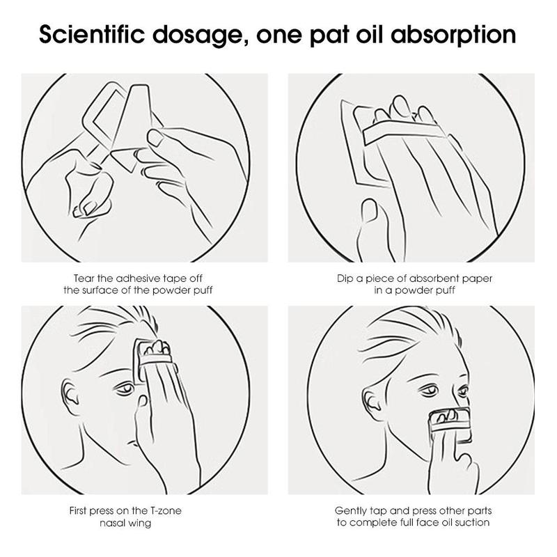 Portable Oil-absorbing Paper, 100pcs/box Compact Facial Oil-absorbing Pads with Mirror, Facial Oil-absorbing Pads, Skincare Supplies, Birthday Gifts, Christmas Gift