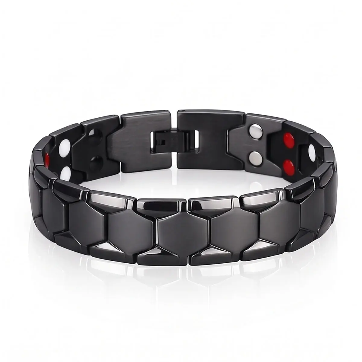 High-Quality Titanium Alloy Magnetic Bracelet for Men, Heavy-Duty Stainless Steel Health Band, Pain Relief Bracelet, Men's Jewelry Gift