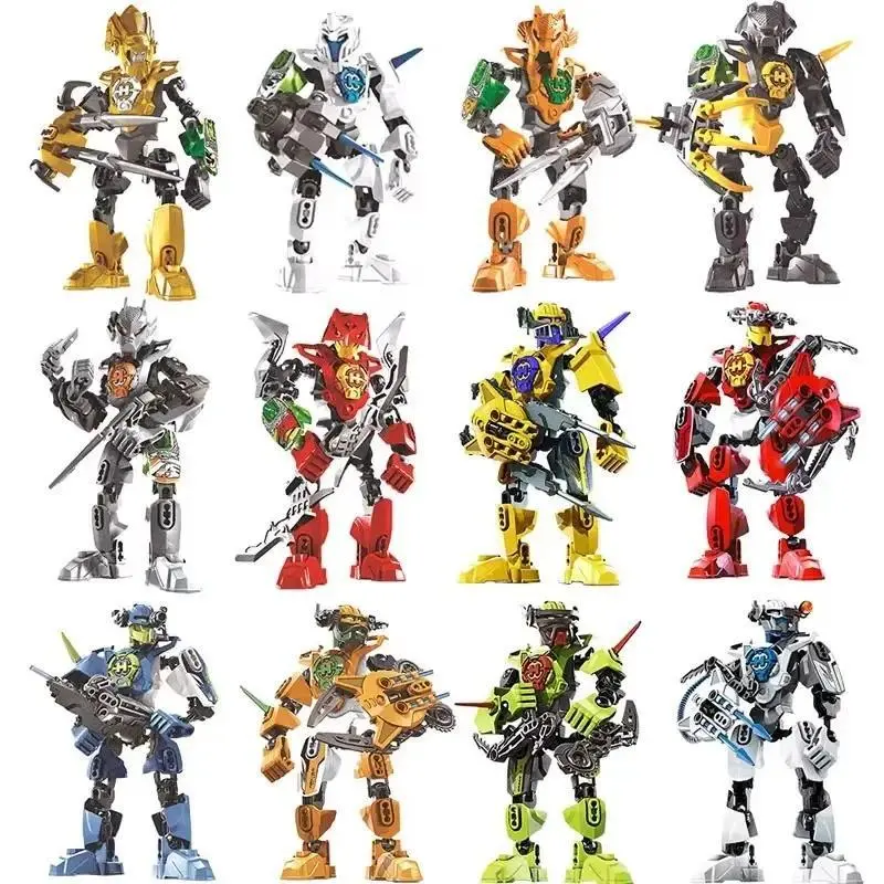 2026 hot item Hero Factory Star Warrior Bionicle Building Blocks, Furno Evo Combined Robot Mech Model Toy Set for Kids, Holiday Gift