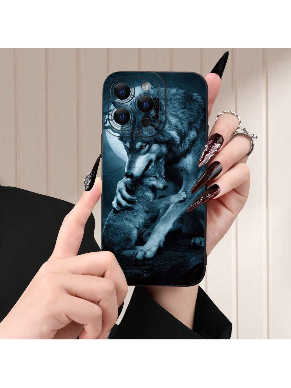 Design Featuring A Wolf Pattern,Shock-Resistant And Drop-Resistant,Suitable for iPhone17/iPhone17 air/iPhone17 pro/iPhone17 pro max/16 Pro Max/15 Pro Max/14 Pro Max/13 Pro Max/12 Pro Max/11 Pro Max , Compatible With Samsung Galaxy Series A54/A53