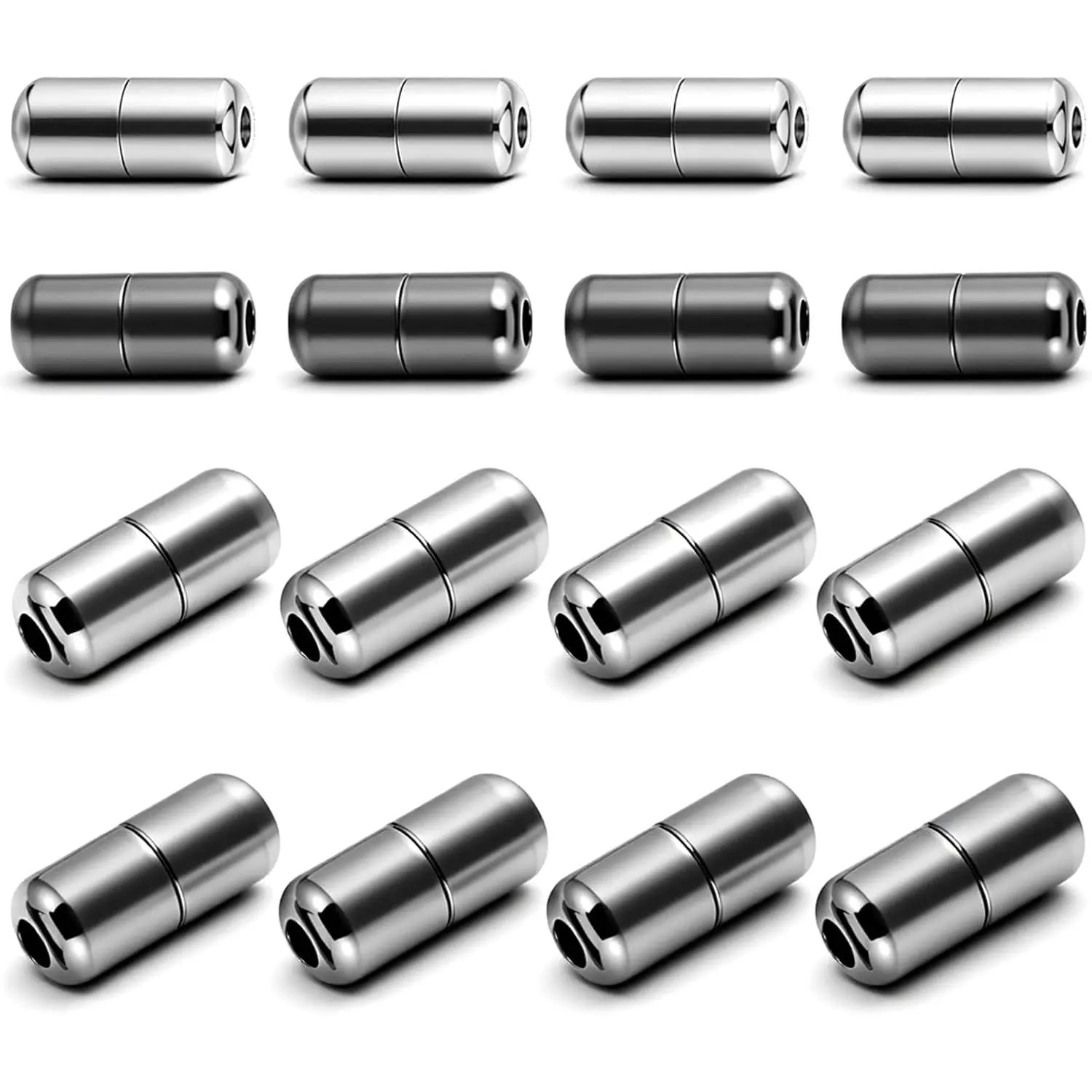 8 Pairs Shoe Lace Tie Locks, Shoelace Buckle Lock for No Tie Shoelaces Metal Shoelace Locks Buckle Tip Ends for Sneakers Shoes Repair Hiking Boots Bracelet Necklace Making