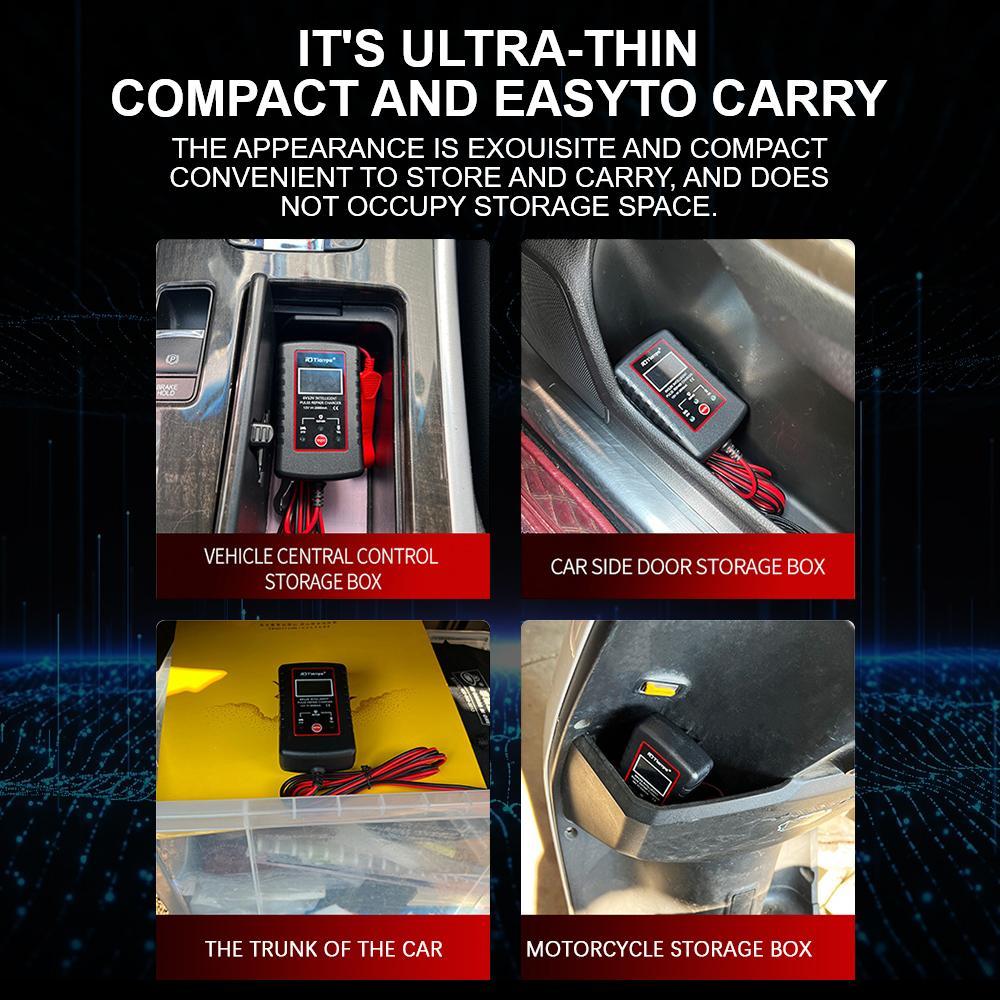 Smart Battery Charger, 1 Count Multipurpose 6V 12V Automatic Float Charger, Car Battery Charger, Car Body Repair Tool