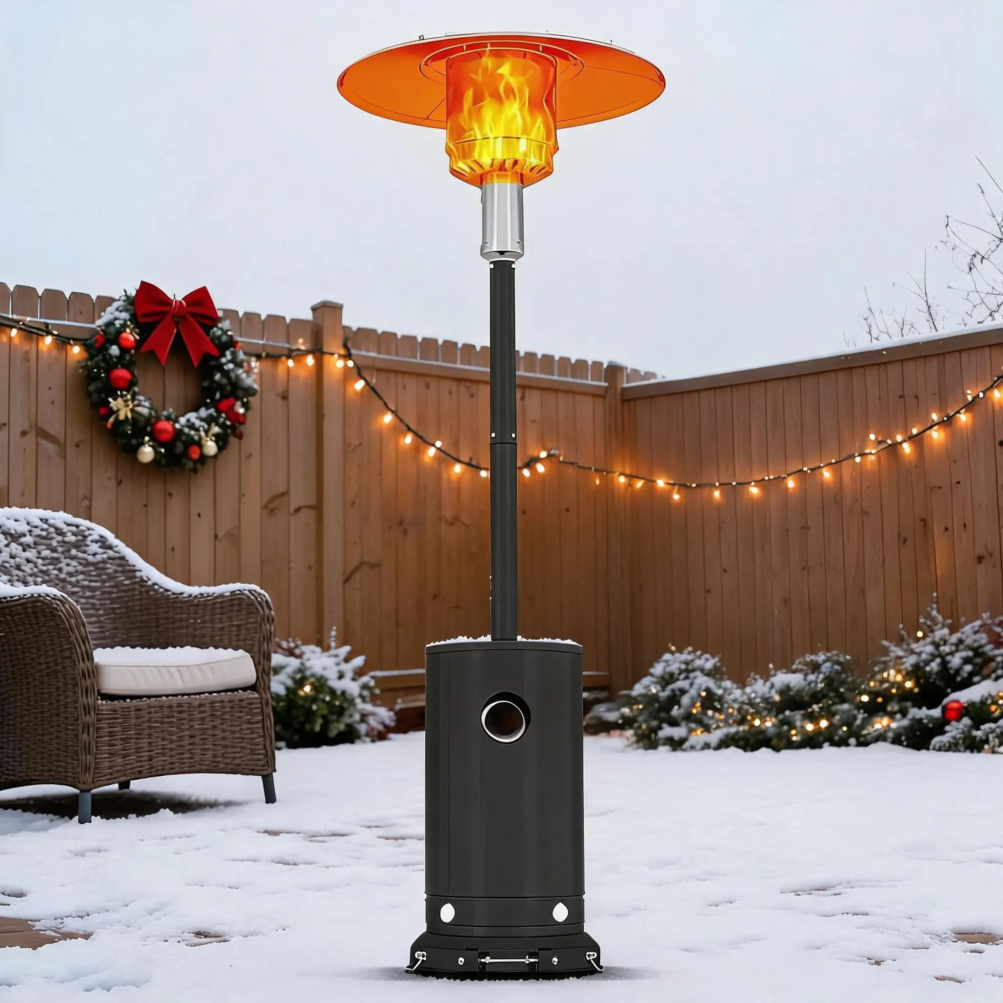 Garvee Propane Patio Heater - 48,000 BTU, Stainless Steel Heat Source