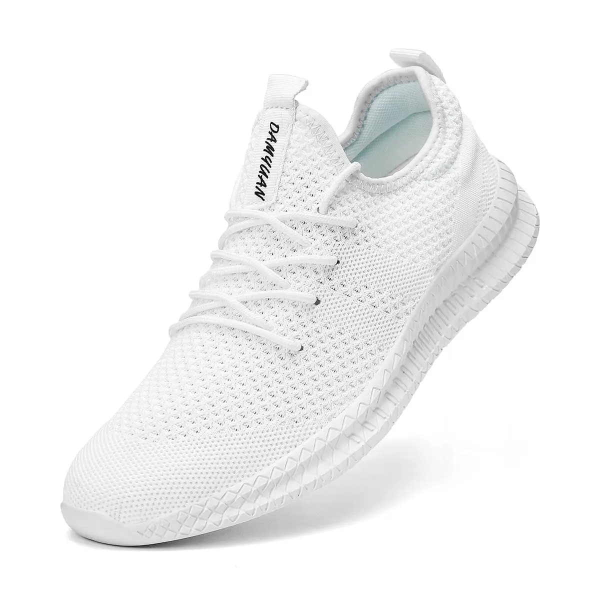 Men Sports Sneakers Breathable Mesh Casual Walking Shoes Lightweight Non Slip Running Sneaker for Daily Commuting Fitness Training