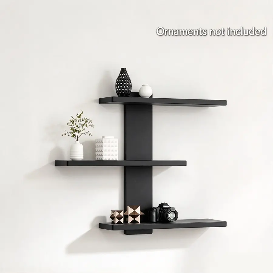 Wall Mounted Multi-Tier Floating Display Shelf, Layered Wall Storage Rack for Toy Collectors, Home & Office Decoration, Organizer