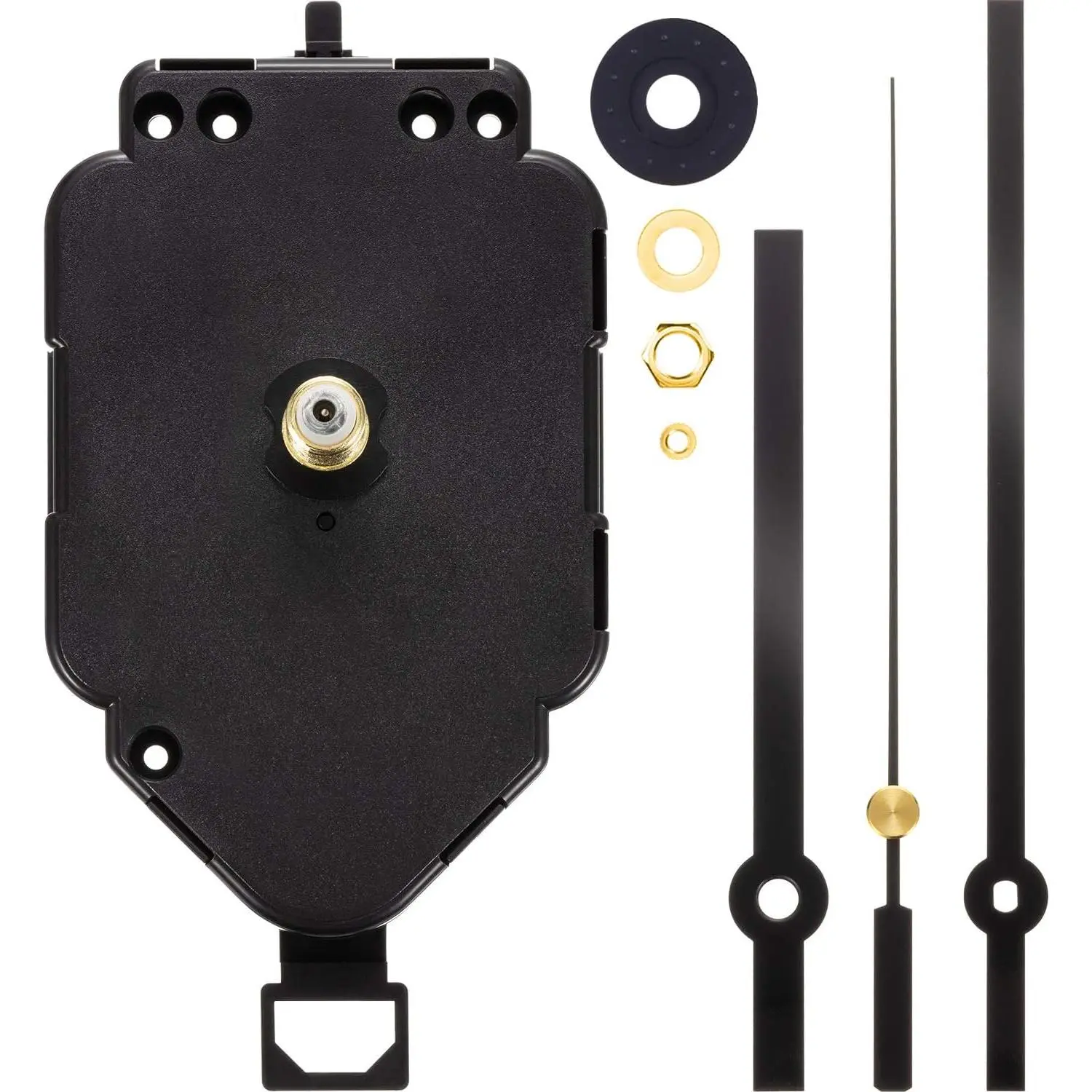 Long Shaft Quartz Pendulum Clock Movement Replacement Kit with Clock Hands for DIY Clock Repair
