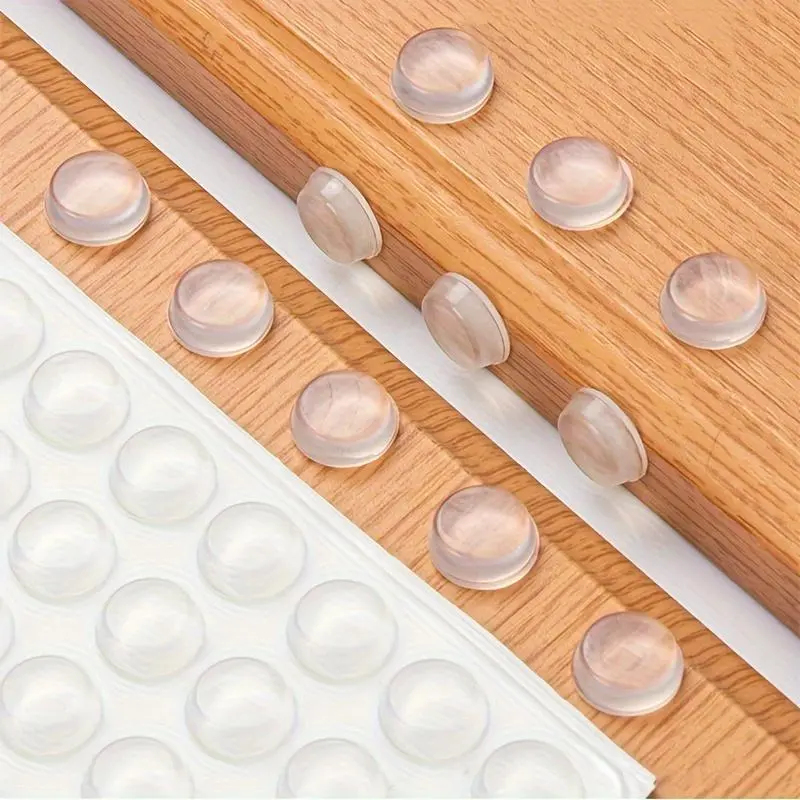 64pcs Rubber Bumper Clear Self-adhesive Bumper Cushion, Door Stopper Silicone Handle Bumpers Self Adhesive Mute Anti-Shock Protection Porte Pad Home