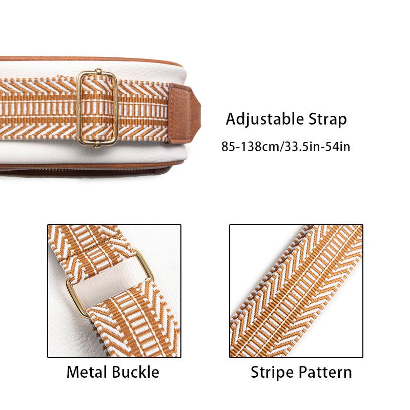 ZELORES  1Pc New Crossbody Bag Trend Joker Women's Shoulder Bag Small Square Bag Jacquard Shoulder Strap Sports Outdoor Traveling Bag Suitable For Daily Sports Travel At Work Christmas Thanksgiving Halloween. Leather Satchel Double Zipper Purse