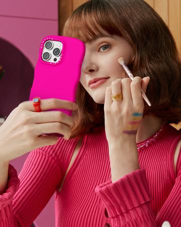 Compatible with iPhone 13 Case 6.1, Slim Liquid Silicone 3 Layers Full Covered Soft Gel Rubber Phone Case Protective Cover 6.1 Inch-Chalk Pink