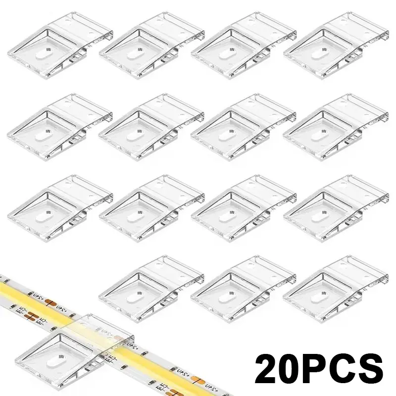 20-Pack LED Light Strip Clips, Wire Management Clamps, Organized, Easy Installation, Durable Design, Perfect for Home & Office Use