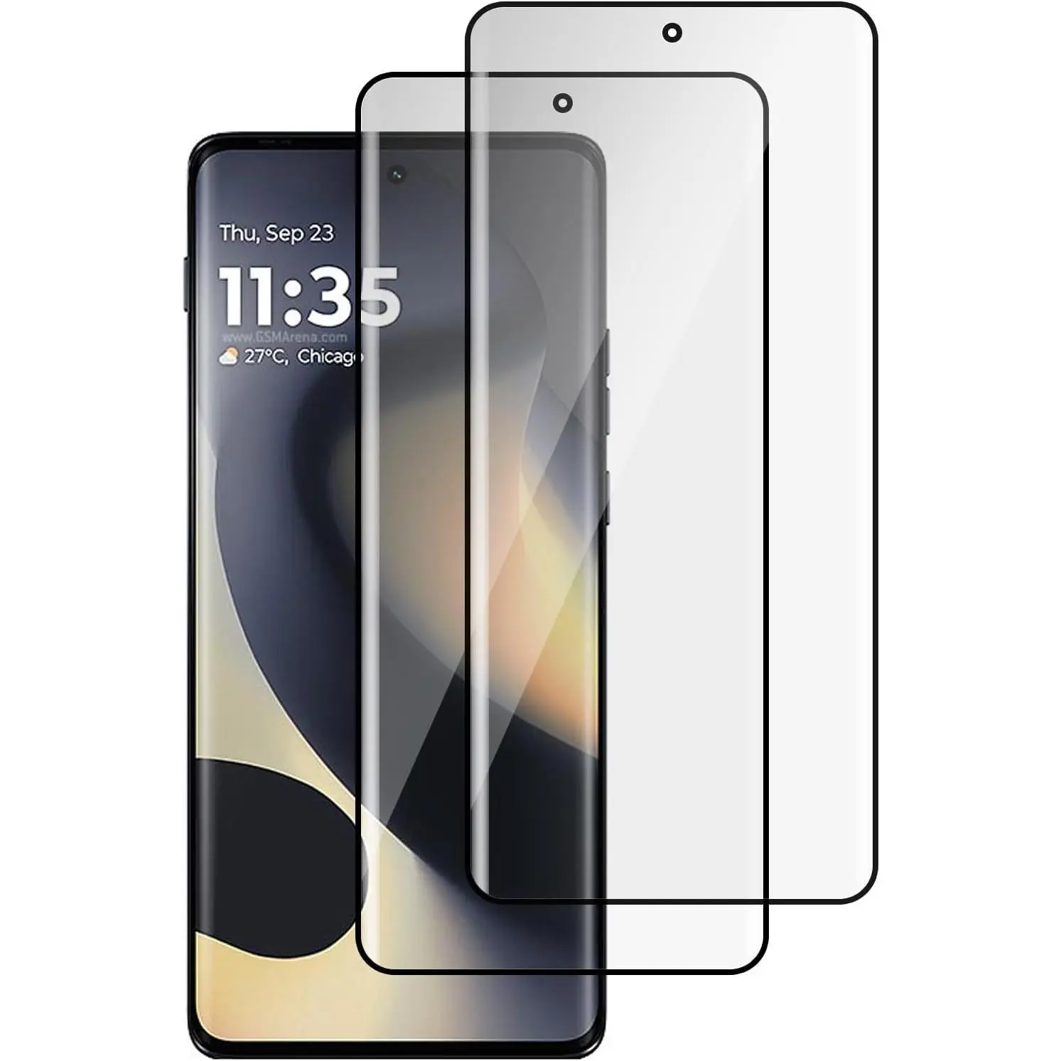 [2-Pack] Screen Protector for   2024 Tempered Glass, 9H Hardness Tempered Glass,  Curved, Full Coverage, Bubble Free, Case Friendly