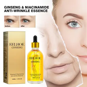 Jugaoge 1Pc 100ML Ginseng Essence for Face Hydrating Firming Facial Serum for Women Revitalizing Skin Care Reduces Fine Lines Daily Use Fast Absorbing Yellow One Size