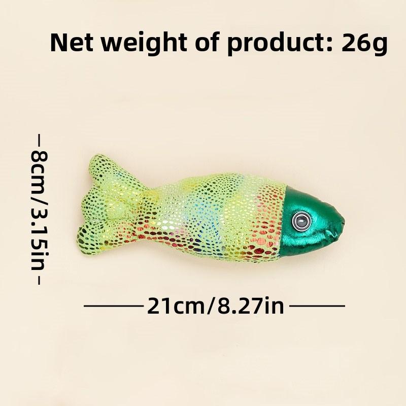 Plush Crinkle Fish Cat Toy with Bell - Realistic Kicker Filled with Catnip & Noise Paper - Soft Chew Toy for Indoor Cats - Cute & Durable silicone feeder shaped harness retractable leashes jumping Adjustable Stainless Steel Martingale Collar LED filter