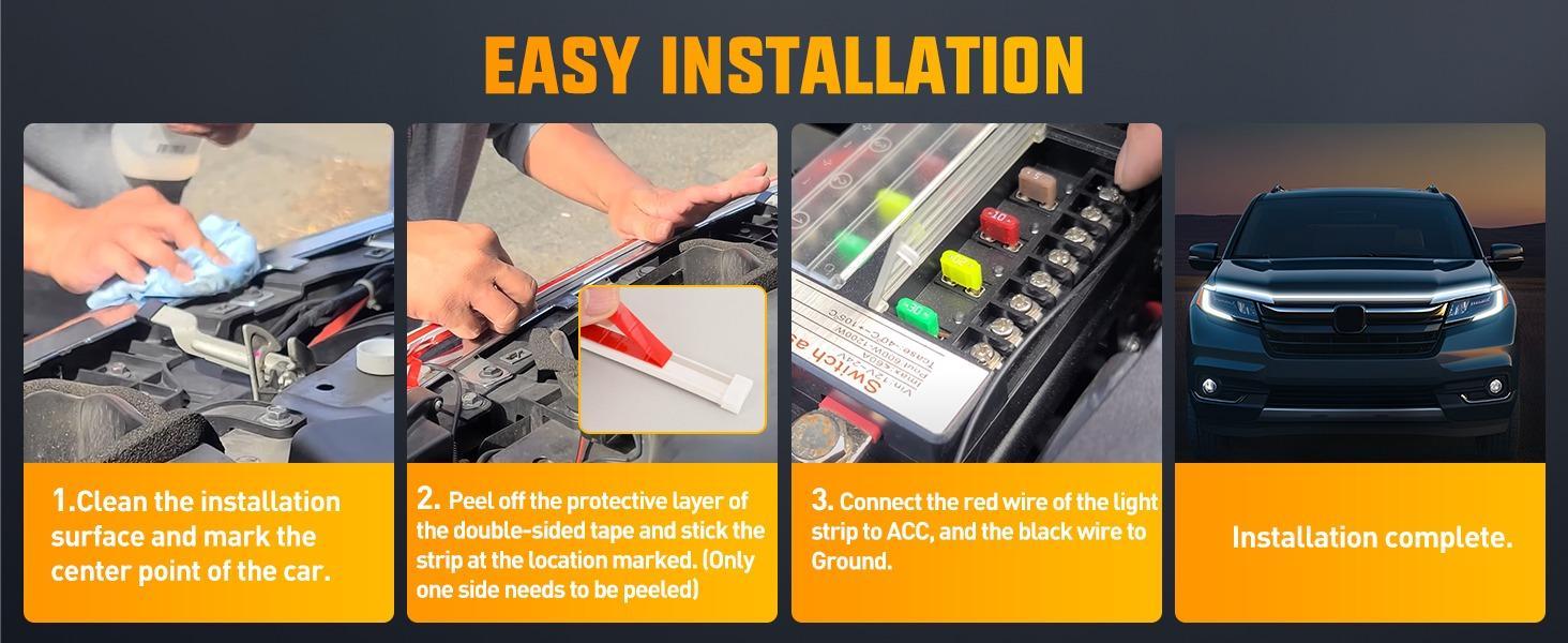 Nilight LED Hood Light Strip, 70Inch Flexible Car Hood Light Waterproof Dynamic Startup Daytime Running Light for Cars, SUVs, Trucks, White Nilight LED Hood Light Strip, 70Inch Flexible Car Hood Light Waterproof Dynamic Startup Daytime Running Light for Cars, SUVs, Trucks, White