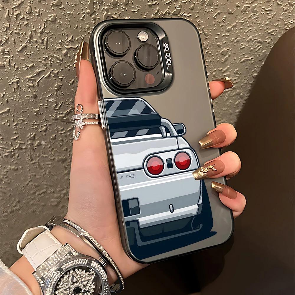 Cool JDM Sports Car Phone Case For iPhone 17 16e 16 15 14 13 12 11 mini Pro Max X XR 8 7 Air Plus Anti Fall Matte Back Cover