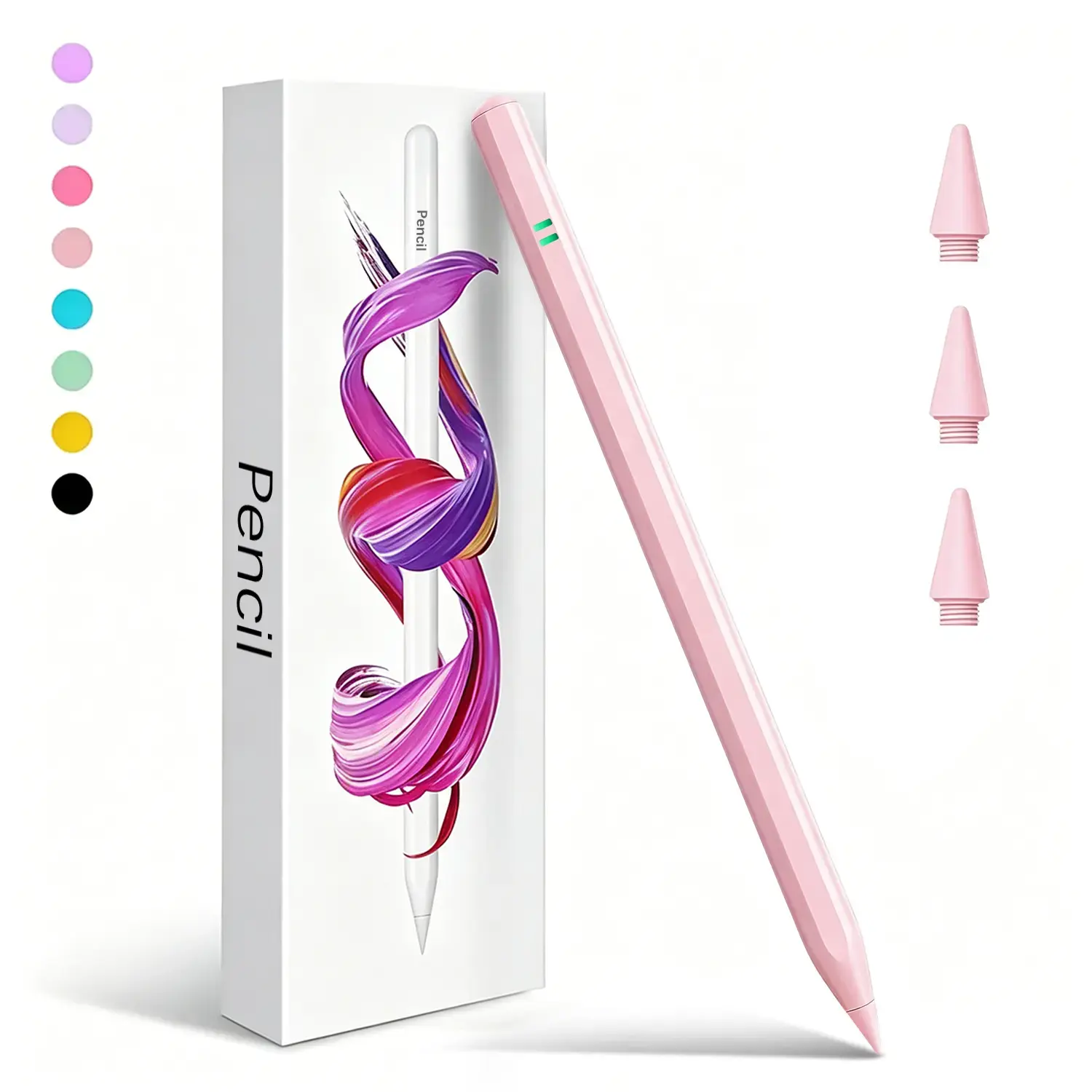 Stylus Pen for iPad with Bluetooth Off, High Precision, Fast Charging, Palm Rejection, Tilt Sensitivity, Long-Lasting Battery, Compatible with Specific iPads (2018-2025, Pro 11"/13"/M4, Air 11"/13" M3/M2, Mini 7/6/5, A16, 11th-6th Gen) Back to School