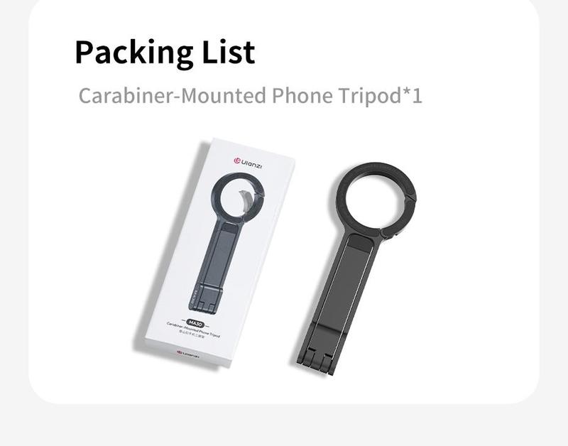 ULANZI Magnetic Phone Stand for iPhone MA30 - Aluminium Smartphone Mini Tripod Foldable Pocket Cell Phone Stand Dual-Sided Magnet Quick Mount Compatible with iPhone 16 15 14 13 12 Magsafe