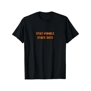 Bitcoin Stay Humble Stacked Sats T-Shirt -  Unisex Casual & Athletic Shirt with Bold Orange Bitcoin Symbol Print, All-Season Comfort, Breathable Crew Neck, Sizes S-XXXL for Gym, Outdoor, Casual Attire & Crypto Events - Satoshi-Inspired Design fo