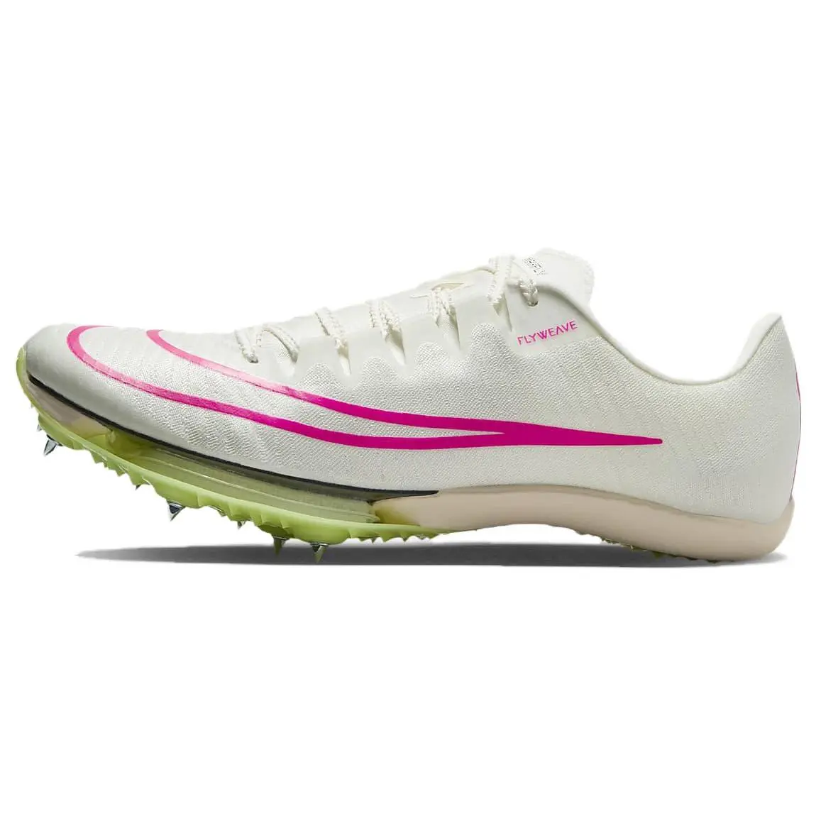 Nike Maxfly Running Shoes for Teens – Low-Top, Lace-Up, Track & Test Performance Sneakers, Unisex, White-Pink-Green Verifiable, with credentials and supporting global authentication