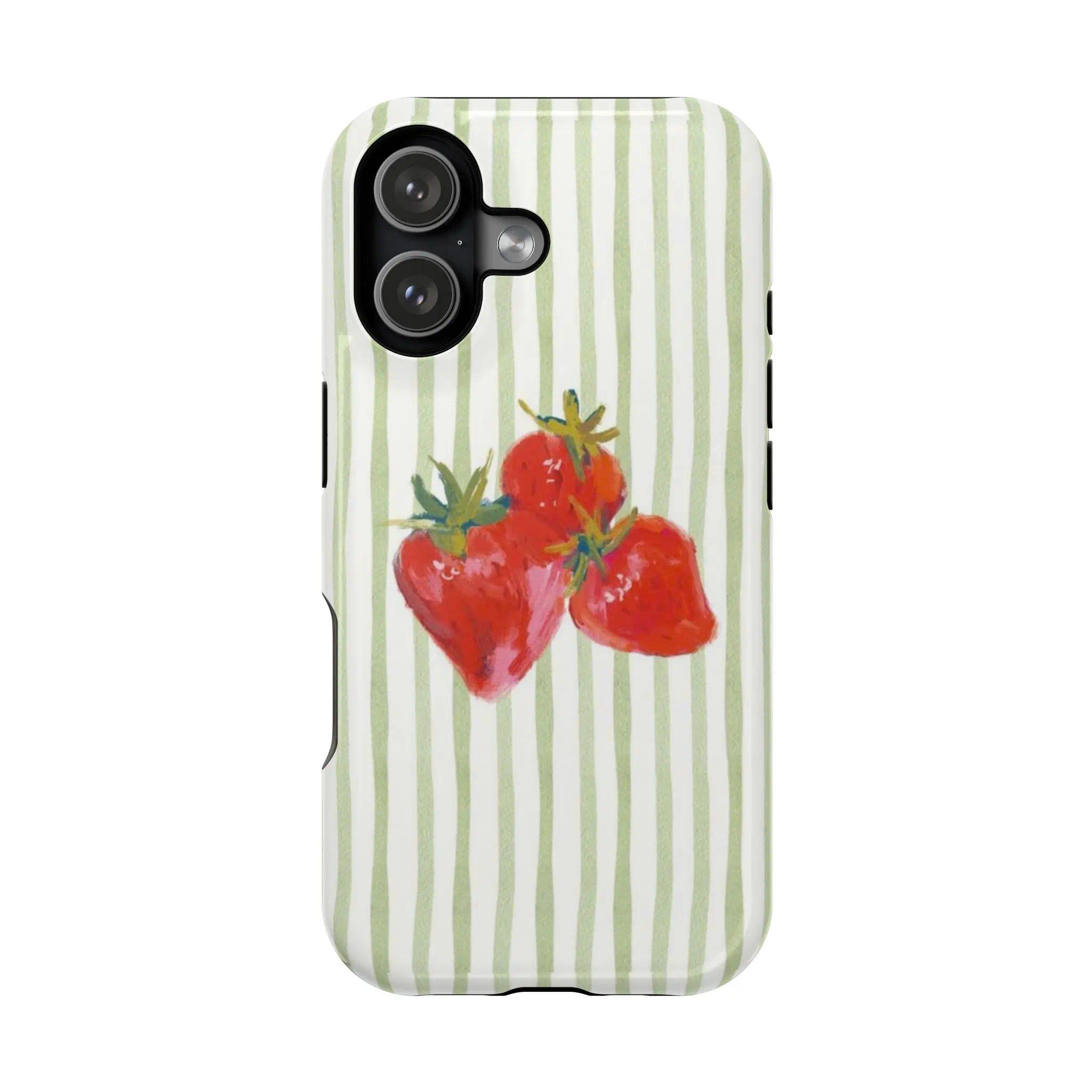 Aesthetic Watercolor Fruit & Floral 2-In-1 Phone Case Collection - Cute Strawberry, Lemon, Watermelon Designs - Drop-Resistant, Shockproof Protection For iPhone 17-11 (Pro Max, Pro Plus) & Samsung S25-S23