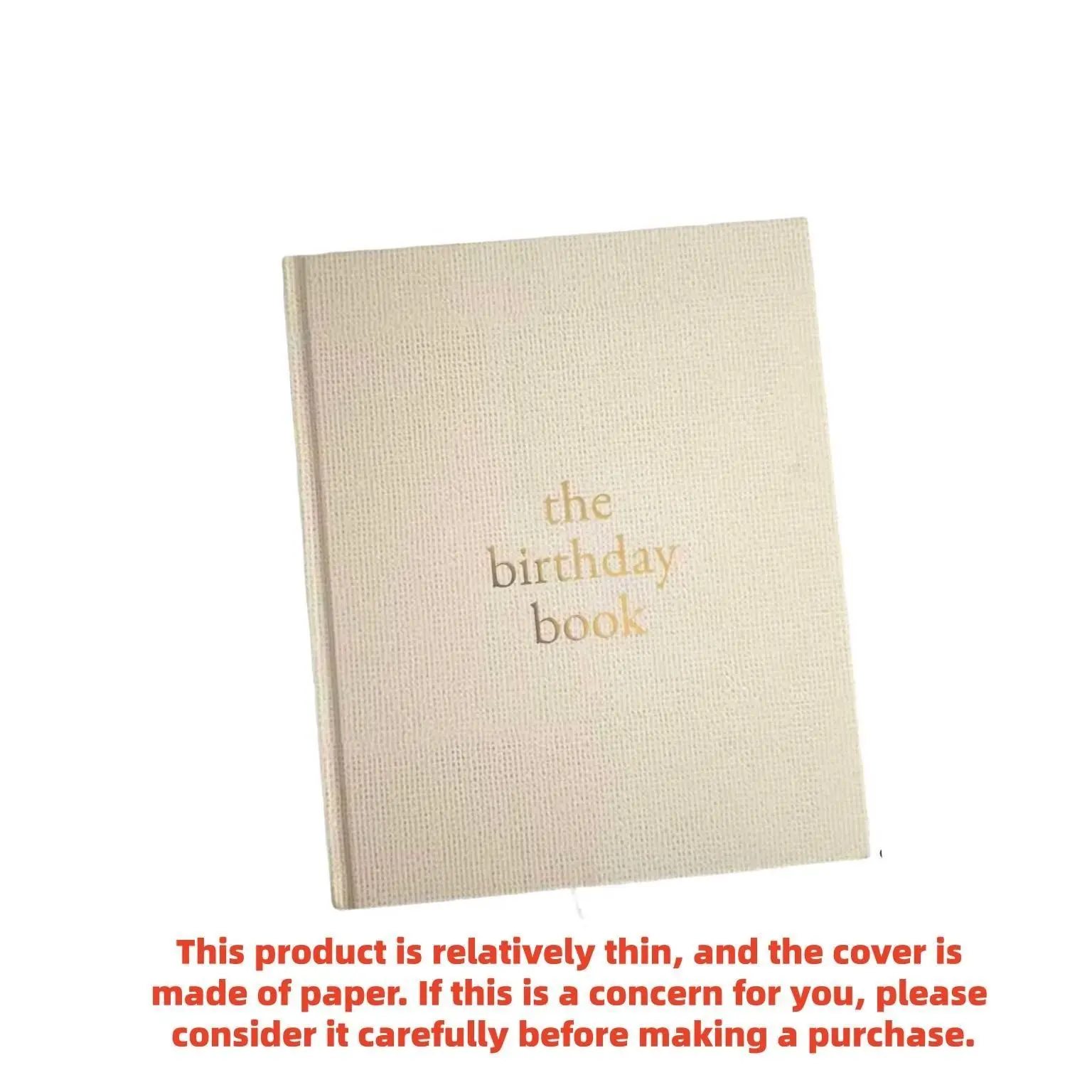 Birthday Memory Book- Elegant Birthday Journal - Photos, Baby Journal to Record Milestones, Letters & More - Baby Memory Gift for Parents,