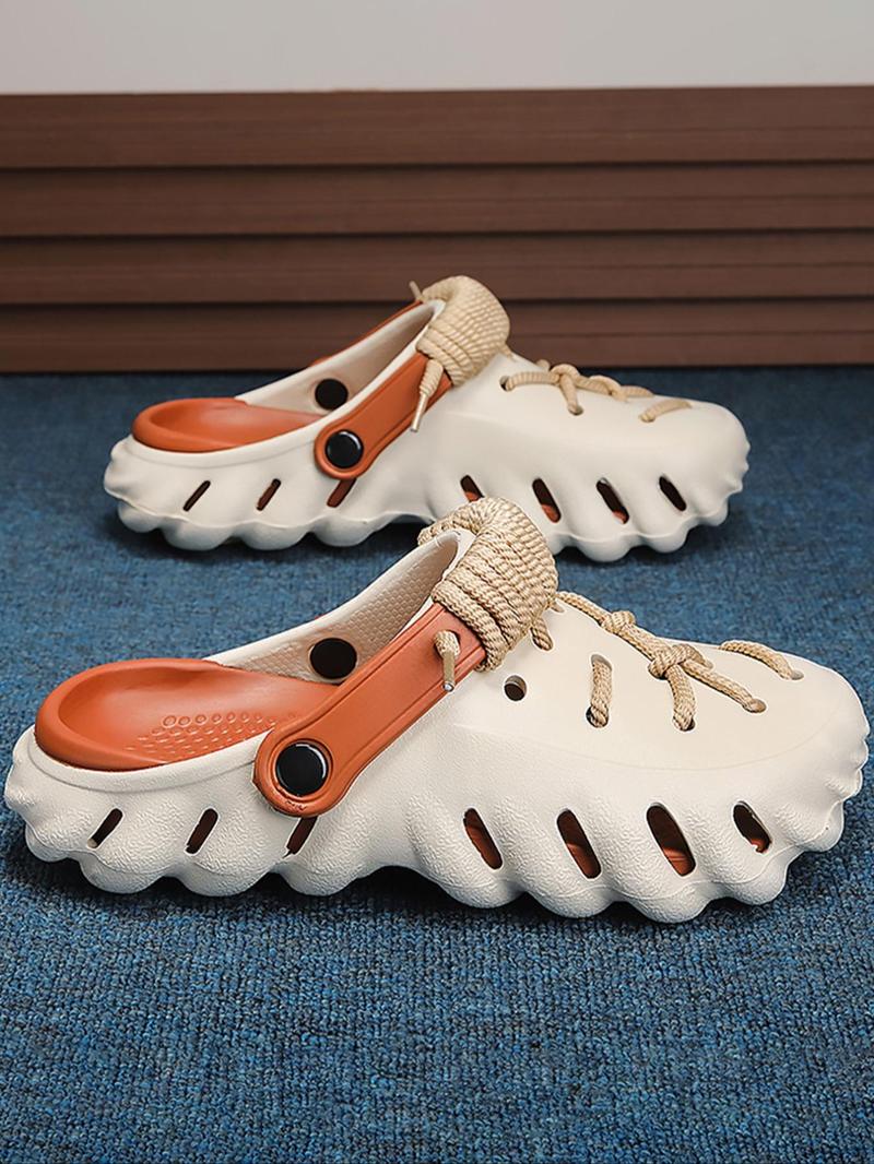 Unisex's Minimalist Casual Plain Color Slides, Lightweight Breathable Comfortable Slides, Sporty Breathable Clogs, Non-slip Slippers for Indoor & Outdoor Wear, Boy